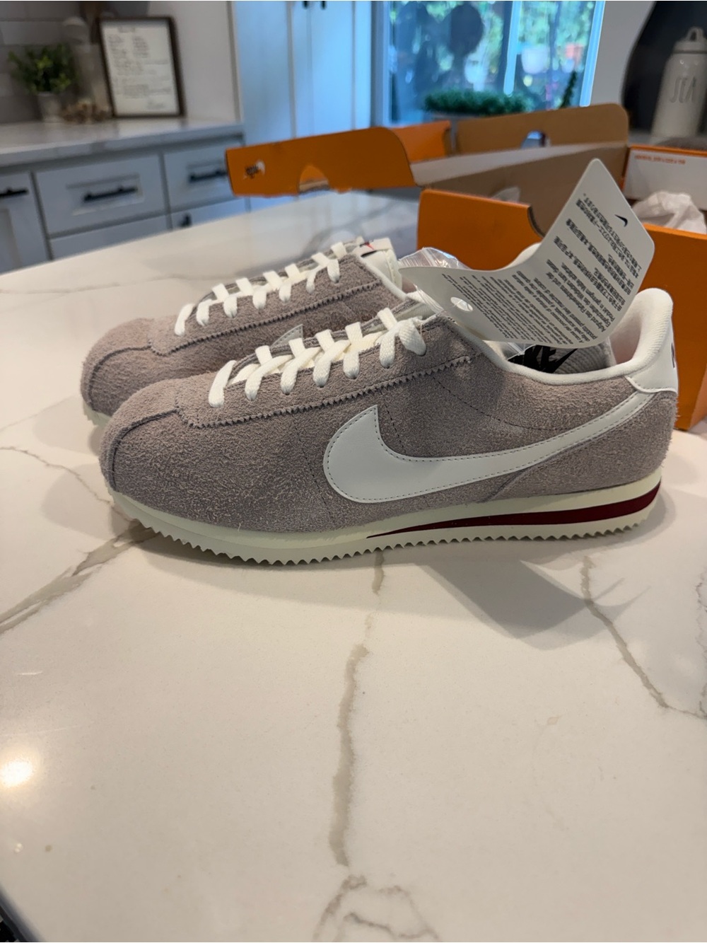 Nike Men’s Suede Retro Runner Sneakers - Light Gray/White - Picture 6 of 10
